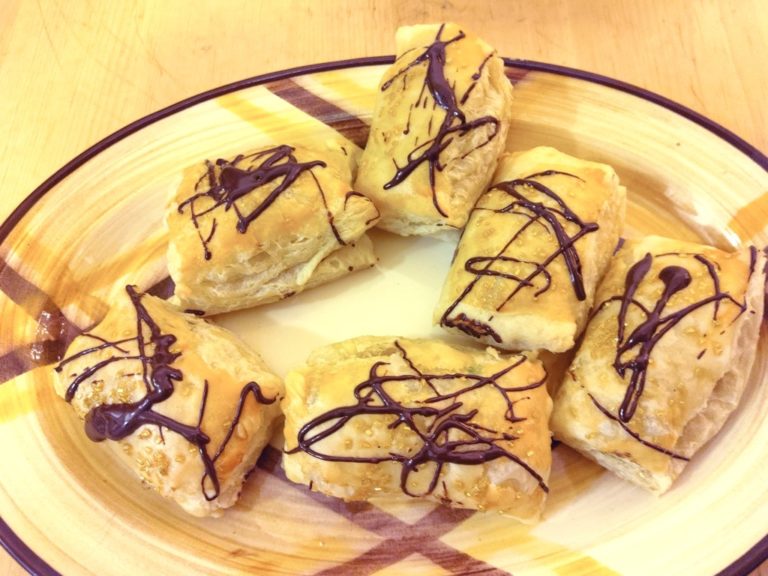 Almond Paste Filled Crescents with Puff Pastry